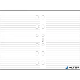   Kalendárium betét, jegyzetlap, A5, vonalas, FILOFAX, fehér