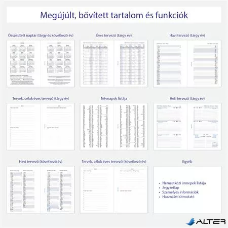 Kalendárium betét, tervező, heti, pocket (S) méret, FILOFAX, 2026
