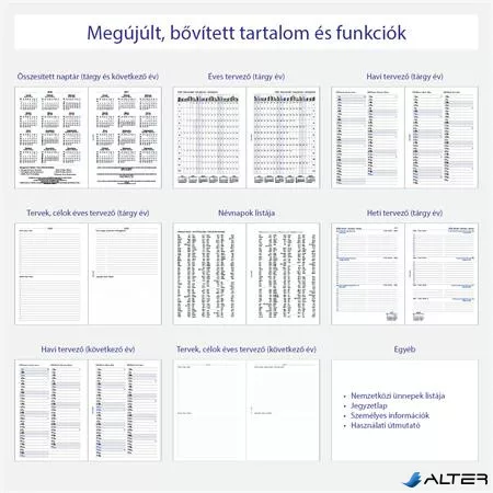 Kalendárium betét, tervező, heti, A5 (L), FILOFAX, 2026