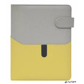   Kalendárium, gyűrűs, betétlapokkal, 'L', műbőr, SATURNUS, '229', szürke-sárgászöld