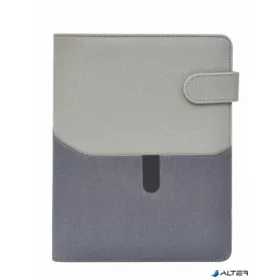   Kalendárium, gyűrűs, betétlapokkal, "L", műbőr, SATURNUS, "229", szürke-szürke