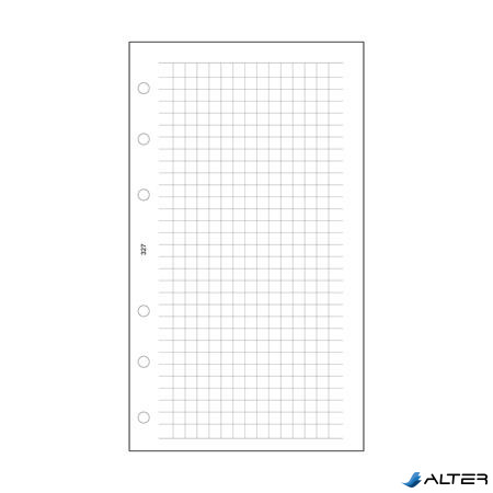 Kalendárium betét, jegyzetlap, "L", kockás, SATURNUS, fehér
