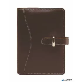   Kalendárium, gyűrűs, betétlapokkal, "L", műbőr, SATURNUS, "437", barna