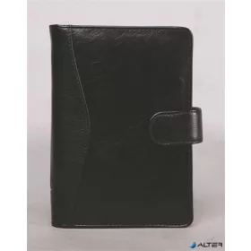   Kalendárium, gyűrűs, betétlapokkal, "M", marhabőr, SATURNUS, "212", fekete