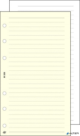 Kalendárium betét, jegyzetlap, 'M', vonalas, SATURNUS, chamois