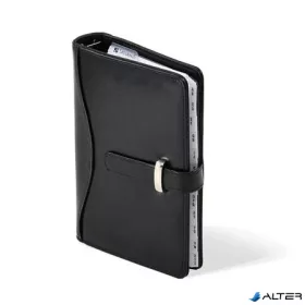   Kalendárium, gyűrűs, betétlapokkal, "M", műbőr, SATURNUS, "437", fekete