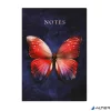 Jegyzetfüzet, A5, vonalas, 96 lap, TOPTIMER "Notes", piros pillangó