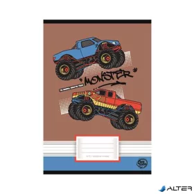   Füzet, tűzött, A5, vonalas, 32 lap, 1. osztály, OPTISCHOOL, "14-32", "Truck"