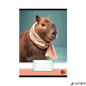  Füzet, tűzött, A5, sima, 32 lap, OPTISCHOOL, "20-32", "Capybara"