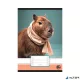 Füzet, tűzött, A5, sima, 32 lap, OPTISCHOOL, "20-32", "Capybara"