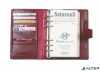 Kalendárium, gyűrűs, betétlapokkal, "S", marhabőr, SATURNUS, "212", barna