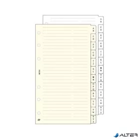   Kalendárium betét, telefonregiszter, 'S', SATURNUS, fehér