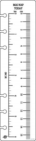 Kalendárium betét, vonalzó, "S", SATURNUS