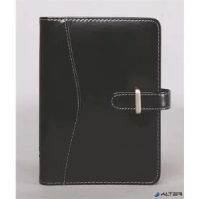   Kalendárium, gyűrűs, betétlapokkal, "S", műbőr, SATURNUS, "437", fekete