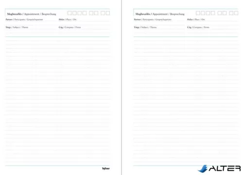 Tárgyalási napló, B5, TOPTIMER, "Traditional", kék