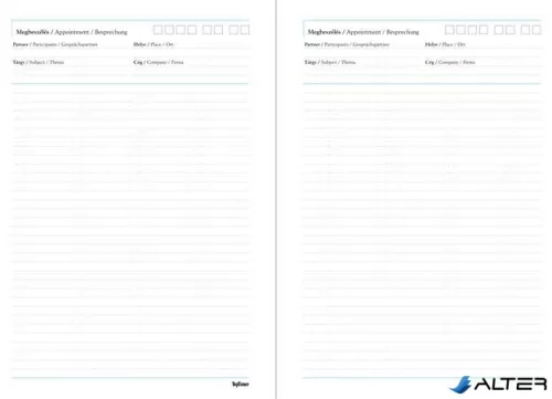 Tárgyalási napló, B5, TOPTIMER, "Traditional", zöld