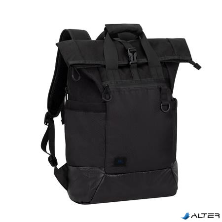 Notebook hátizsák, 15,6", rolltop, 25L, RIVACASE "5321 Dijon", fekete
