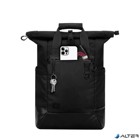 Notebook hátizsák, 15,6", rolltop, 25L, RIVACASE "5321 Dijon", fekete