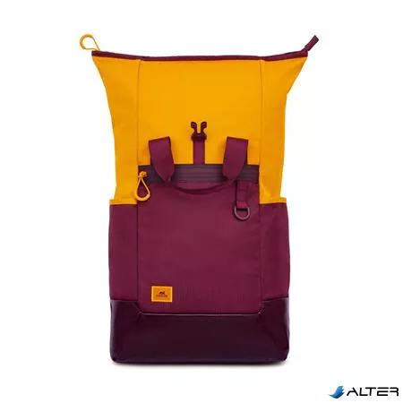 Notebook hátizsák, 15,6", rolltop, 25L, RIVACASE "5321 Dijon", bordó