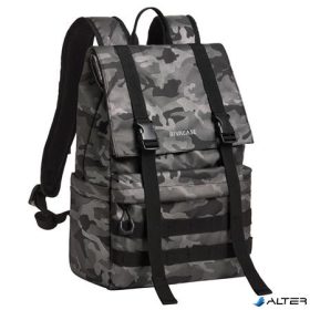   Notebook hátizsák, 15,6", rolltop, 15L, RIVACASE "7621 Sherwood", szürke-terepminta