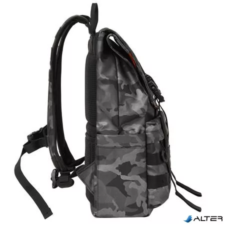 Notebook hátizsák, 15,6", rolltop, 15L, RIVACASE "7621 Sherwood", szürke-terepminta