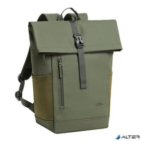   Notebook hátizsák, 14', 17L, rolltop, RIVACASE 'Eden ECO 7826', olivazöld