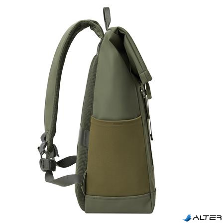 Notebook hátizsák, 14', 17L, rolltop, RIVACASE 'Eden ECO 7826', olivazöld