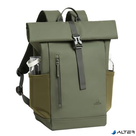 Notebook hátizsák, 14', 17L, rolltop, RIVACASE 'Eden ECO 7826', olivazöld