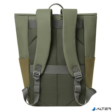 Notebook hátizsák, 14', 17L, rolltop, RIVACASE 'Eden ECO 7826', olivazöld