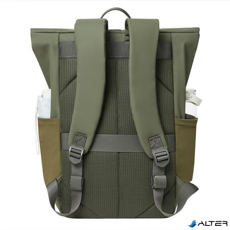 Notebook hátizsák, 14', 17L, rolltop, RIVACASE 'Eden ECO 7826', olivazöld