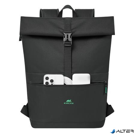 Notebook hátizsák, 15,6', rolltop, 15L, RIVACASE 'Gremio ECO 5567', fekete