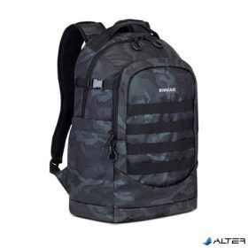   Notebook hátizsák, 15,6", 28L, RIVACASE "7631 Sherwood Navy Camo", fekete-terepminta
