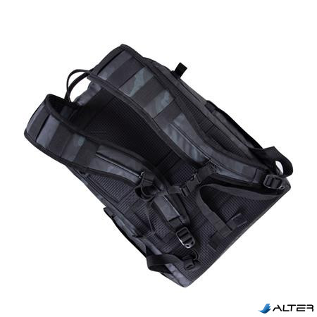 Notebook hátizsák, 15,6", 28L, RIVACASE "7631 Sherwood Navy Camo", fekete-terepminta