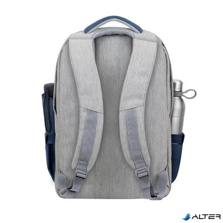 Notebook hátizsák, 17,3", RIVACASE "Prater 7567", szürke-kék