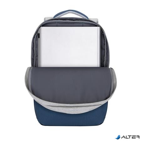 Notebook hátizsák, 17,3", RIVACASE "Prater 7567", szürke-kék