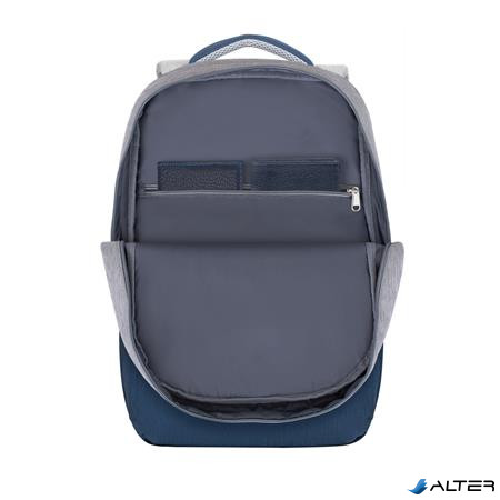 Notebook hátizsák, 17,3", RIVACASE "Prater 7567", szürke-kék