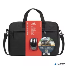   Notebook táska, 15,6", vezeték nélküli egérrel, RIVACASE "Regent 8038", fekete