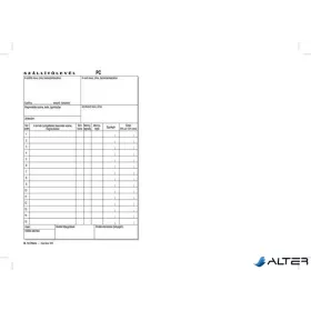   Nyomtatvány, szállítólevél, 50x2, A5, VICTORIA PAPER "B.10-70", 10 tömb/csomag