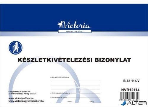 Nyomtatvány, készletkivételezési bizonylat, 25x4, A5, VICTORIA PAPER "B.12-114", 10 tömb/csomag