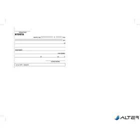   Nyomtatvány, nyugta átvételi elismervény, 50x3, A6, VICTORIA PAPER "B.13-67", 10 tömb/csomag