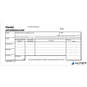   Nyomtatvány, kiadási pénztárbizonylat, 25x2, VICTORIA PAPER "B.318-103", 10 tömb/csomag