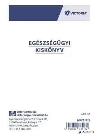Nyomtatvány, egészségügyi kiskönyv, A6, VICTORIA PAPER "C.3151-2"