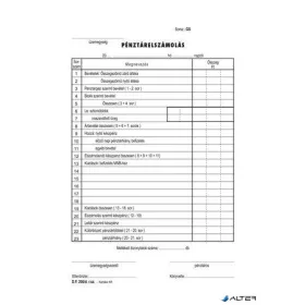   Nyomtatvány, pénztárelszámolás, 25x2, A5, VICTORIA PAPER "DF-200/d", 10 tömb/csomag