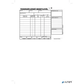   Nyomtatvány, menetlevél, tehergépjármű, 100 lap, A5, fekvő, VICTORIA PAPER, "D.GÉPJ.21.", 10 tömb/csomag