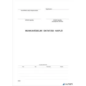   Nyomtatvány, munkavédelmi oktatási napló, 40 oldal, A4, VICTORIA PAPER, 10 tömb/csomag