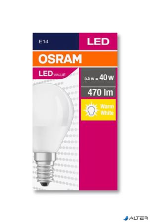 LED izzó, E14, kisgömb, P45, 5,7W, 470lm, 2700K (MF), OSRAM "Value"