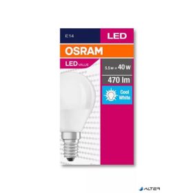   LED izzó, E14, kisgömb, P45, 5,7W, 470lm, 4000K (HF), OSRAM 'Value'