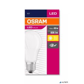   LED izzó, E27, gömb, A60, 8,5W, 806lm, 2700K (MF), OSRAM 'Value'