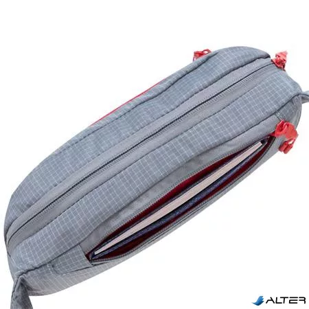 Övtáska, RIVACASE "5215 Mercantour", szürke-piros