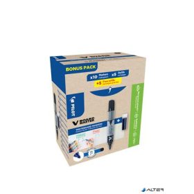   Táblamarker, 2,3 mm, kúpos, PILOT 'V-Board Master, Bonus Pack', fekete + betét